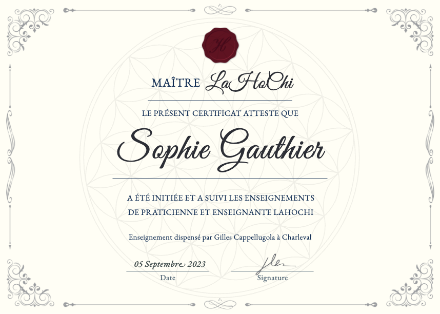 photo diplome Sophie Gauthier