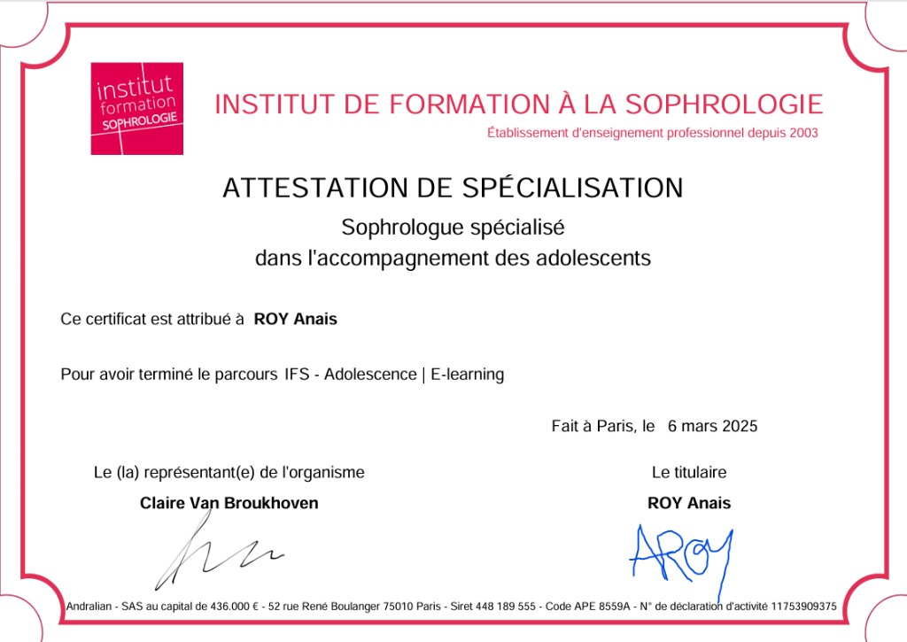 photo activite Anais Roy