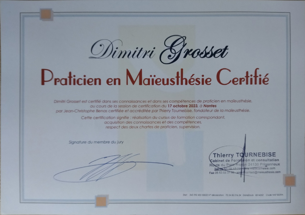 photo diplome Dimitri Grosset