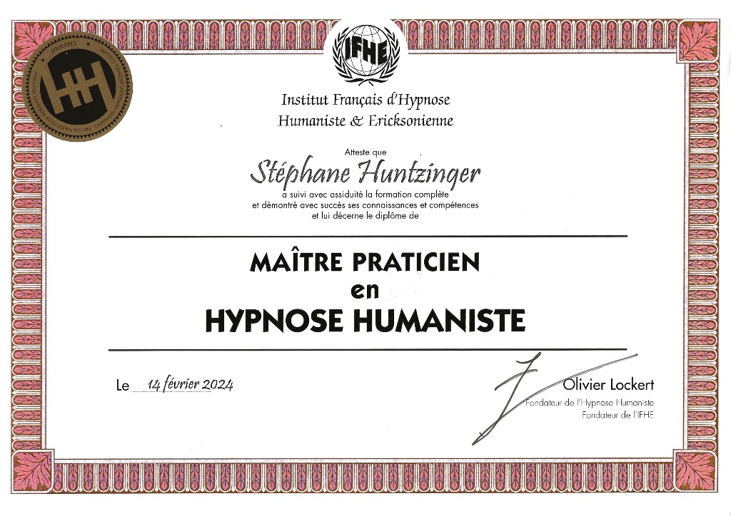 photo diplome Stéphane Huntzinger