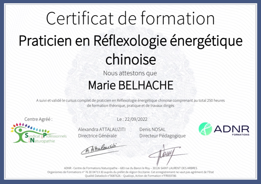photo diplome Marie Belhache