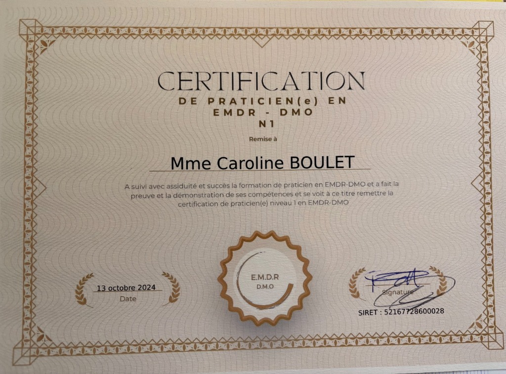 photo diplome Santé la différence, main qui apaise