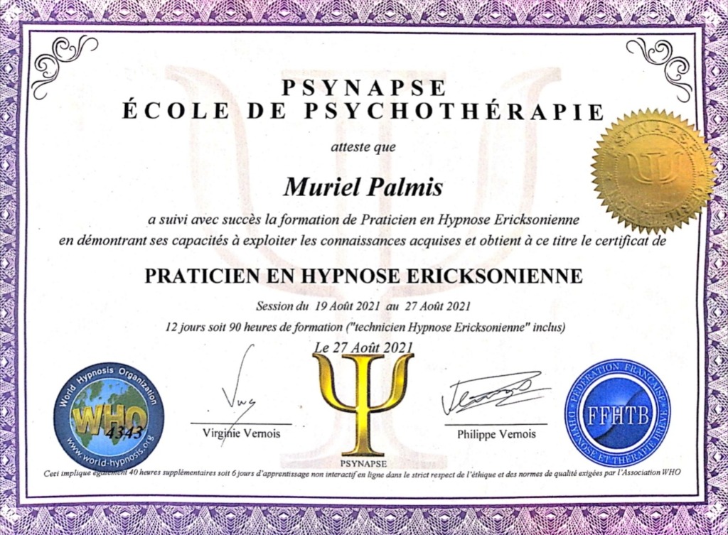 photo diplome Muriel PALMIS 