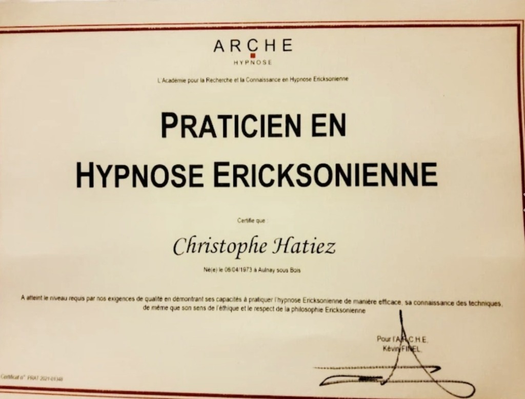 photo diplome Christophe hatiez 