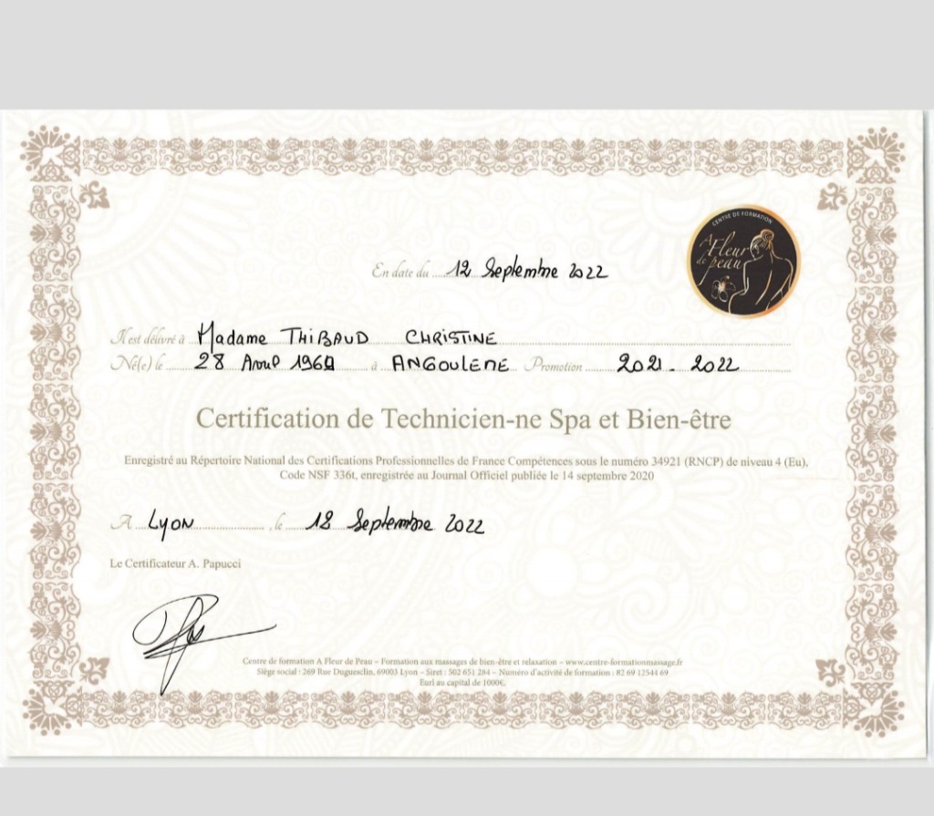 photo diplome Christine Thibaud