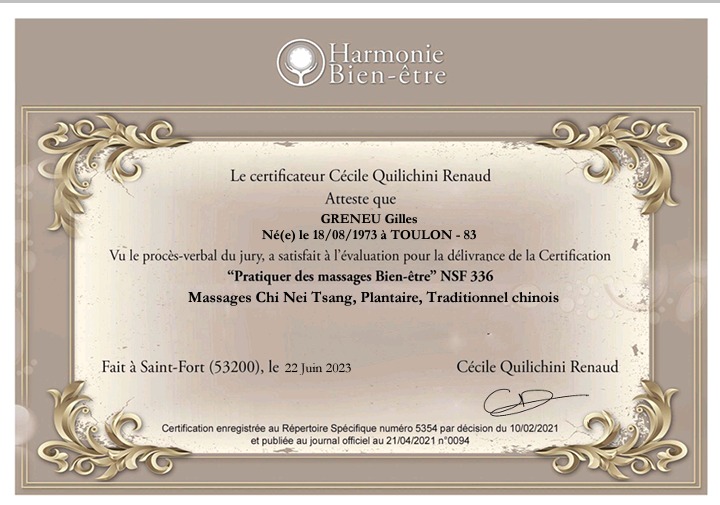 photo diplome Gilles GRENEU