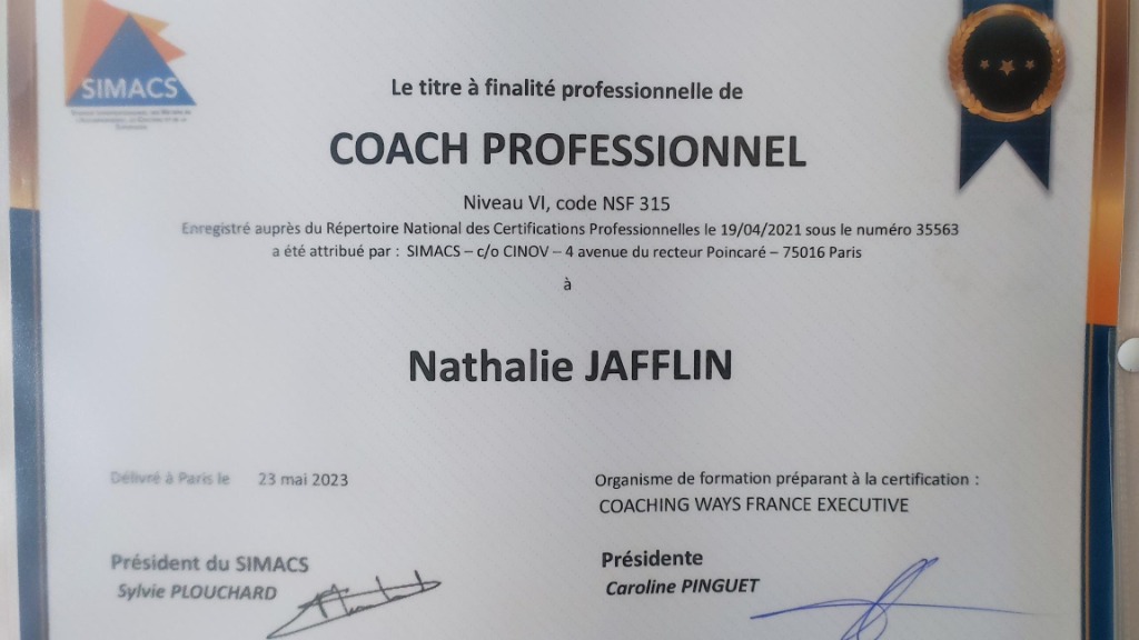 photo diplome Nathalie Jafflin
