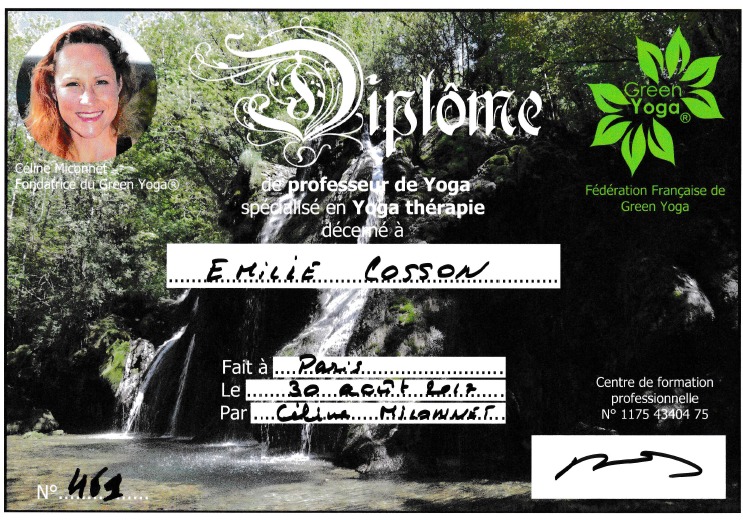 photo diplome Emilie Cosson