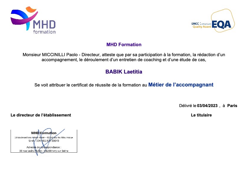 photo diplome BOITE A L’ETRE