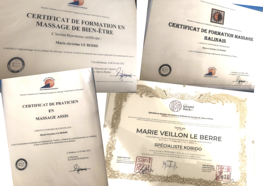 photo diplome Destination Bien-être 