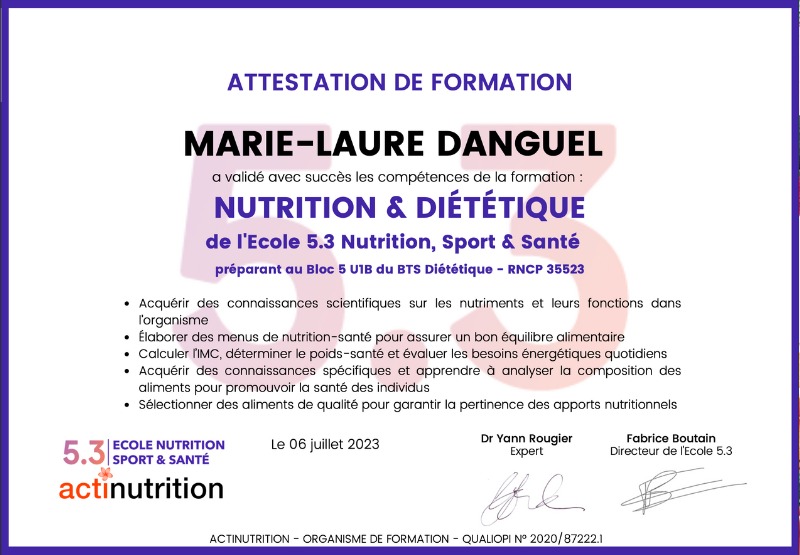 photo diplome Marie-Laure Danguel