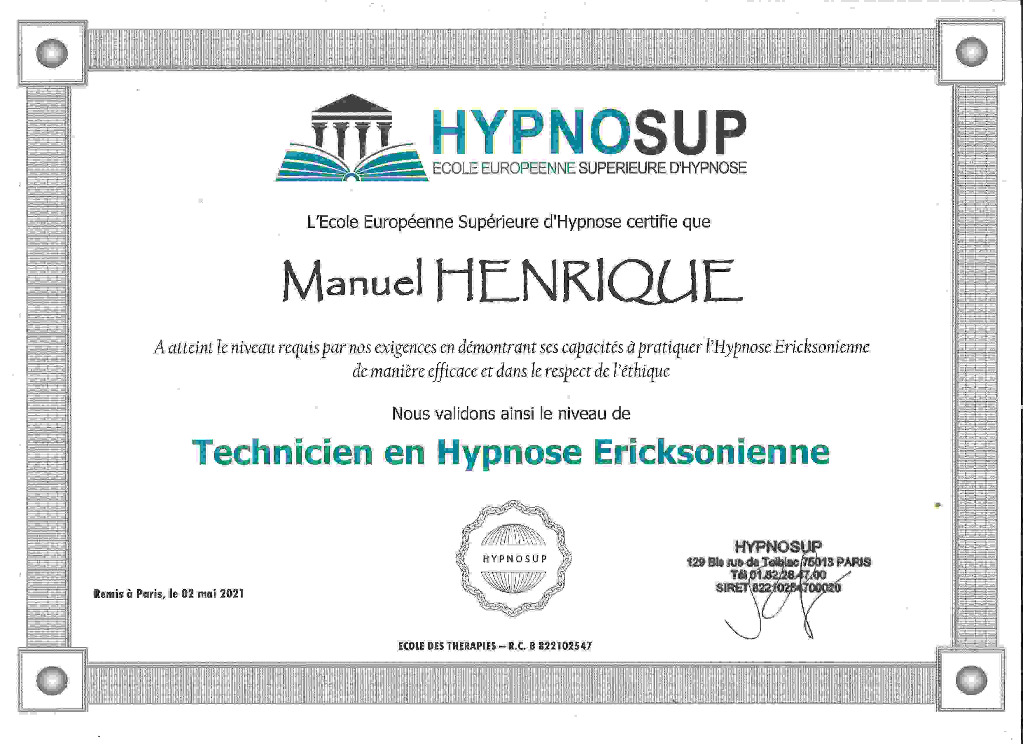 photo diplome Manuel HENRIQUE