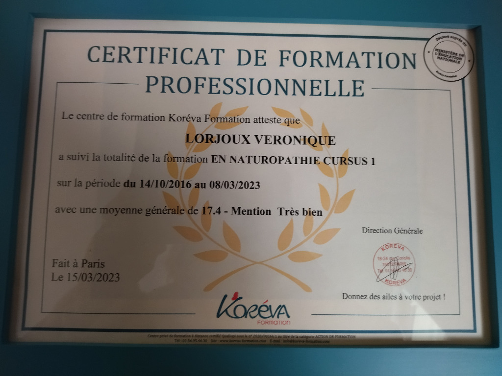 photo diplome Véronique SMITH-LORJOUX