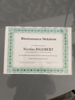 photo diplome Nicolas RIGOBERT 
