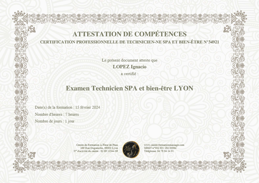 photo diplome IL massage bien-être