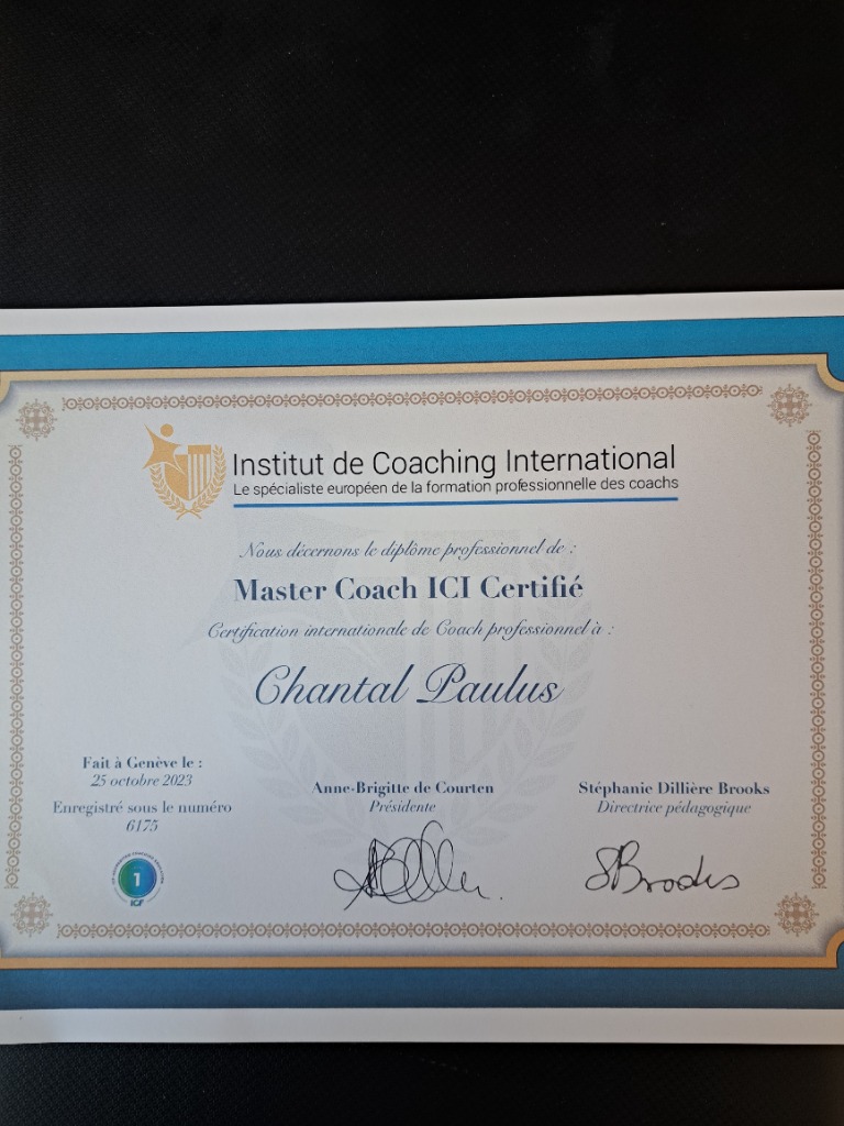 photo diplome Liberté Sérénité Coaching