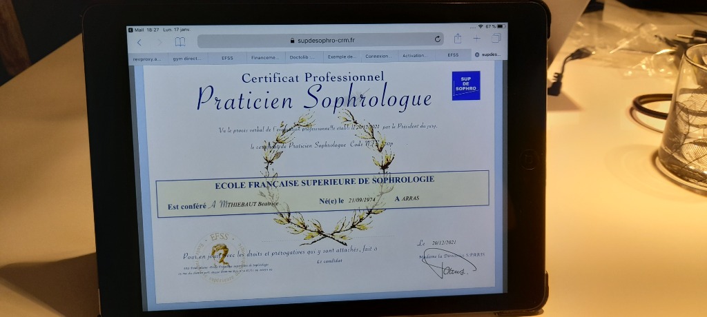 photo diplome Beatrice Danel-Thiébaut 