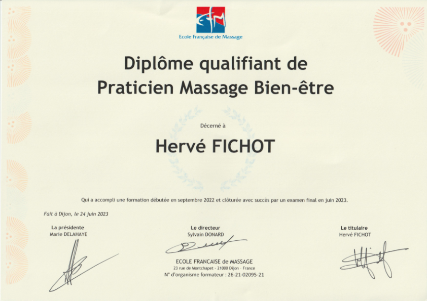 photo diplome Herve Fichot