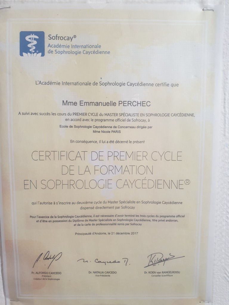 photo diplome PERCHEC EMMANUELLE