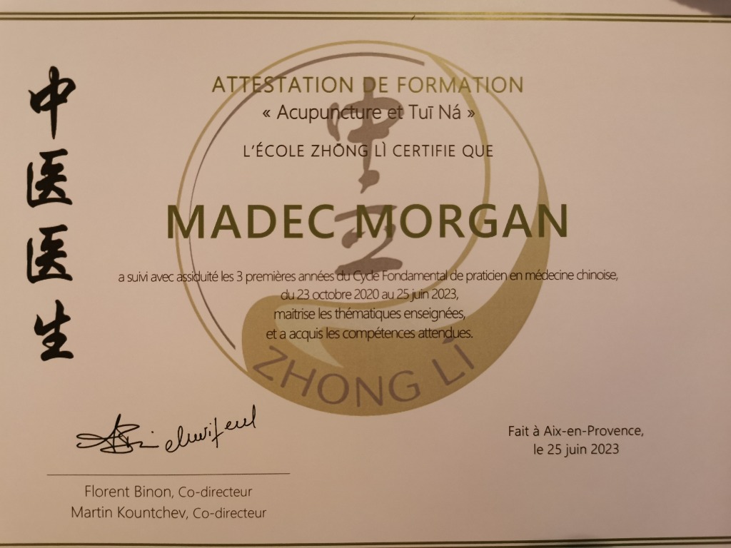 photo diplome Morgan MADEC