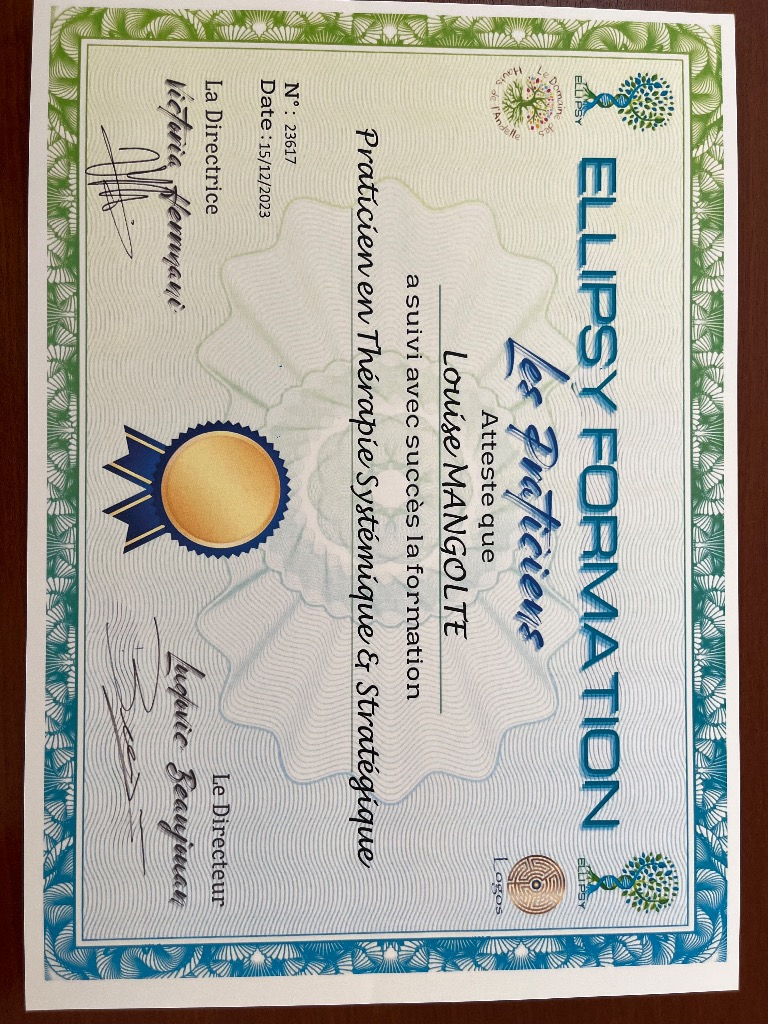 photo diplome Louise mangolte