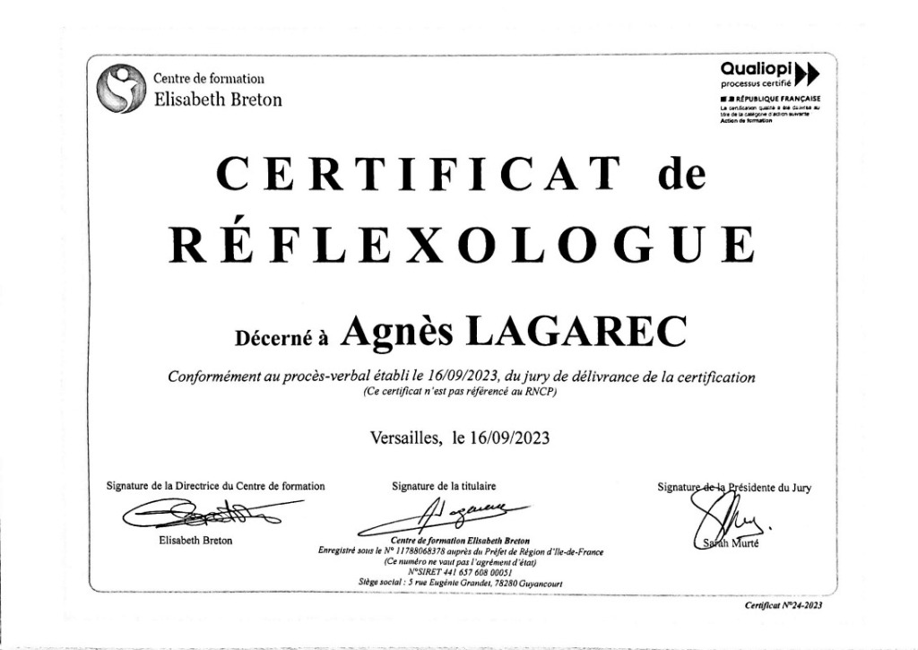 photo diplome Réflexo Agnès Lagarec