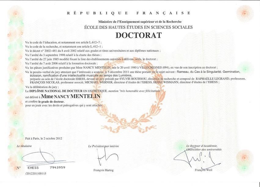 photo diplome Nancy MENTELIN