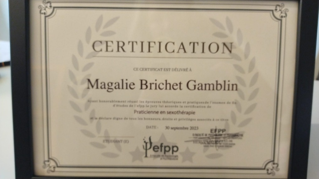 photo diplome Magalie BRICHET-GAMBLIN