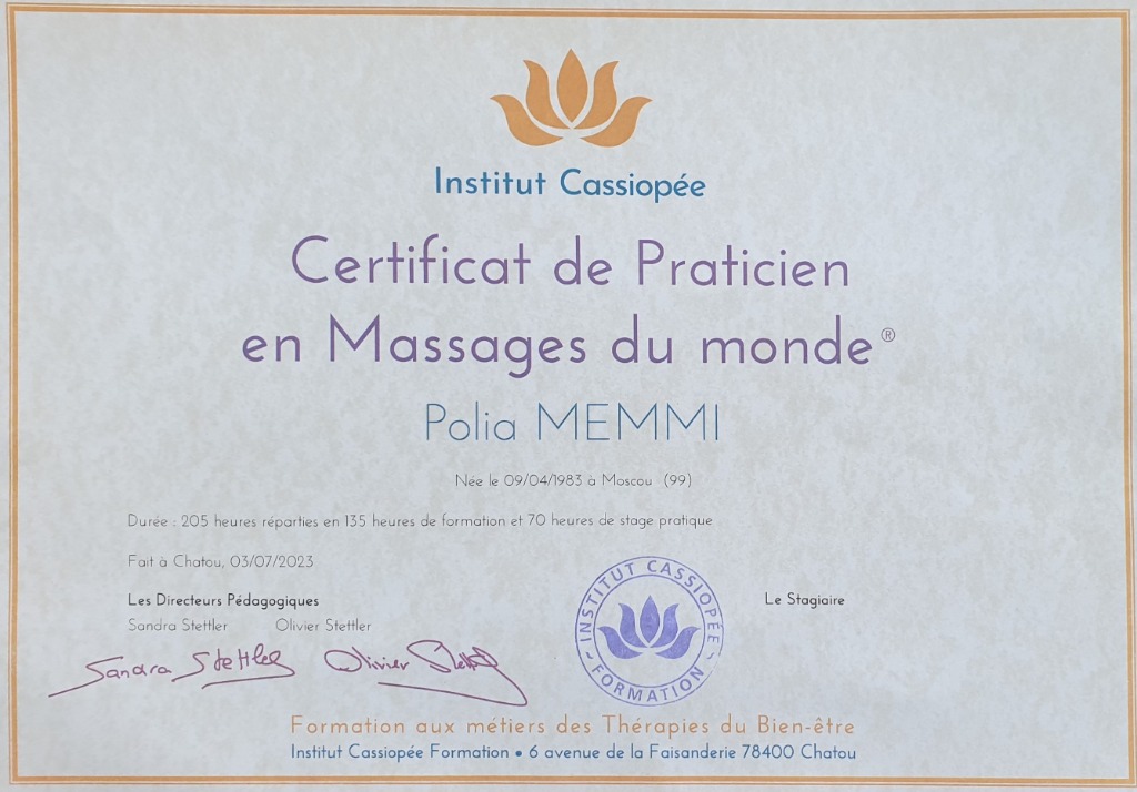 photo diplome Polia Memmi