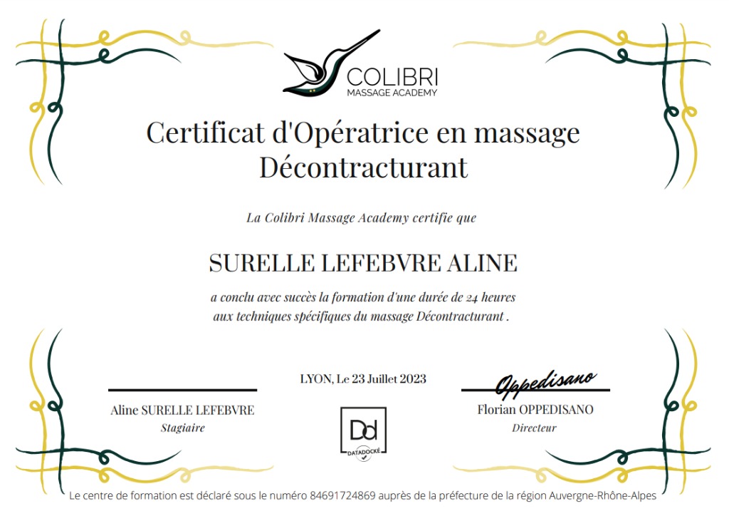 photo activite Aline Surelle