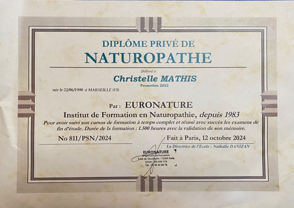 photo diplome Christelle Mathis