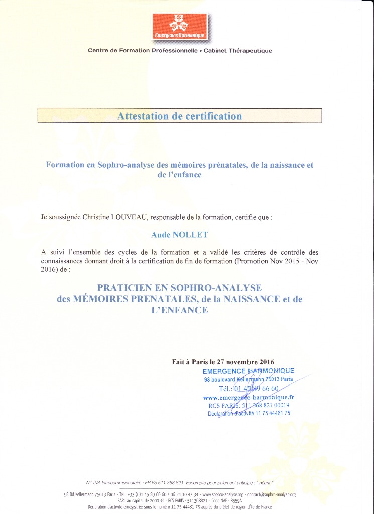 photo diplome Aude NOLLET