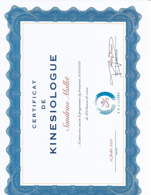 photo diplome Sandrine MALLET 