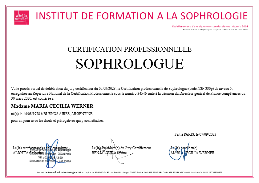 photo diplome Cecilia WERNER