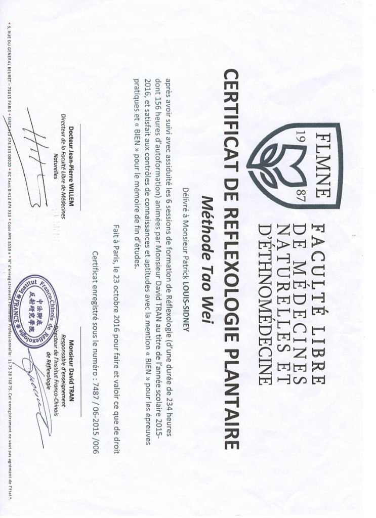 photo diplome Patrick Louis-sidney