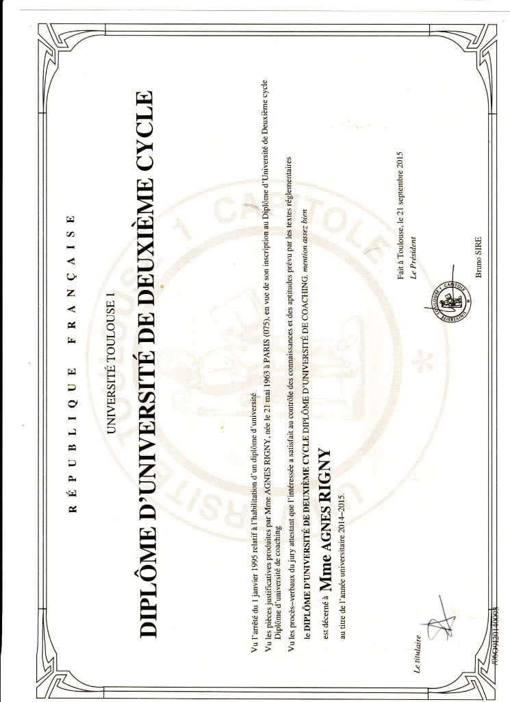 photo diplome Agnès Rigny