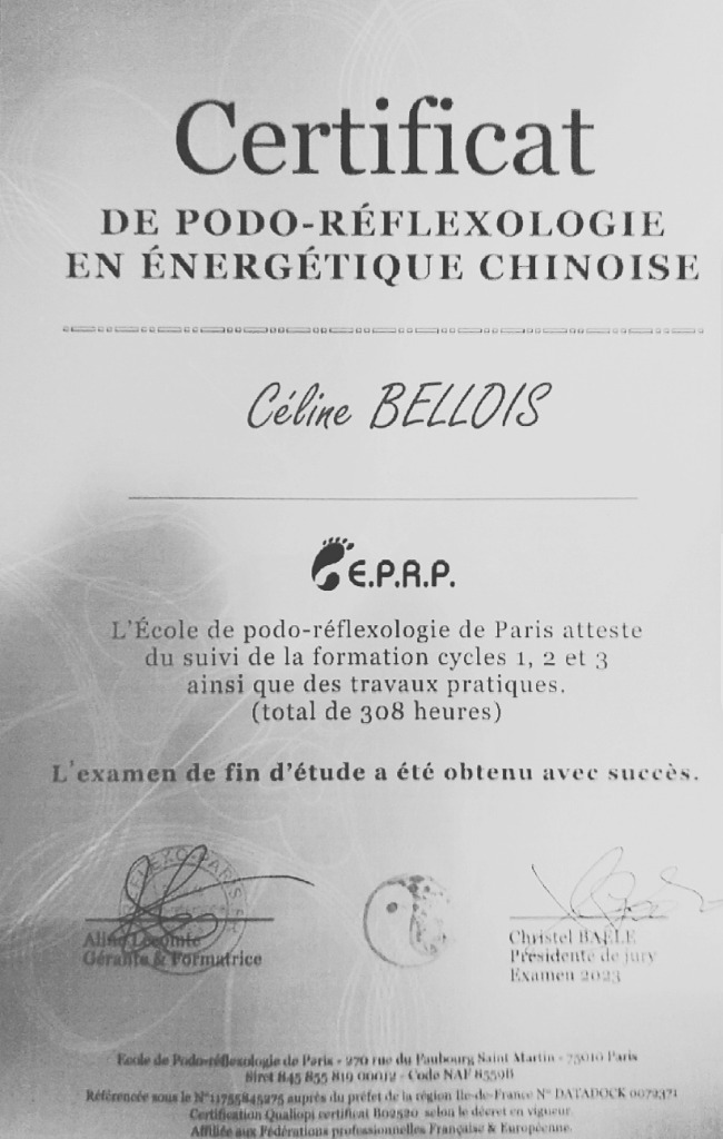 photo diplome Les Pieds Vivants 