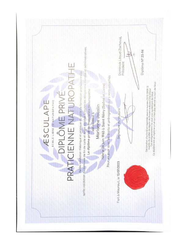 photo diplome Marianne JOUSLIN