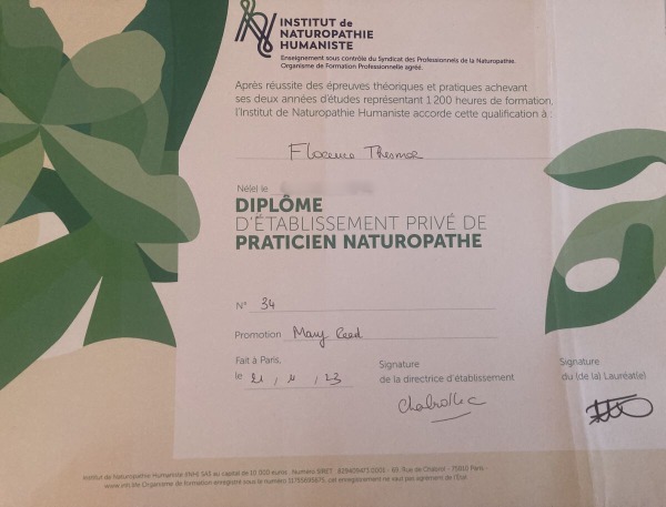 photo diplome Florence Thesmar