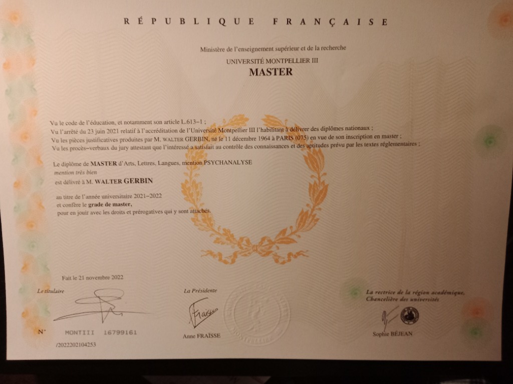 photo diplome Gerbin Walter