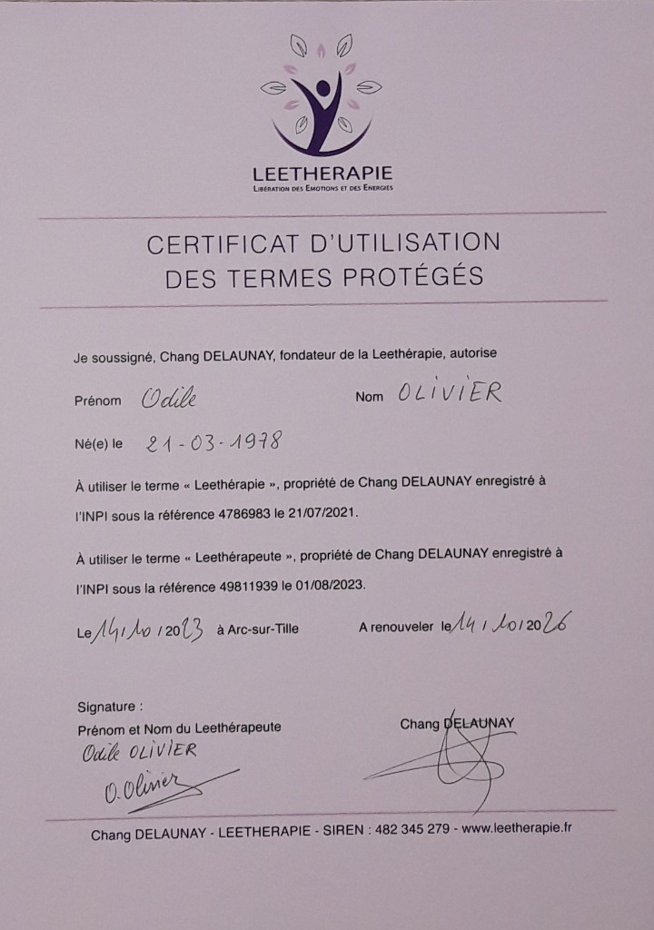 photo diplome Odile OLIVIER