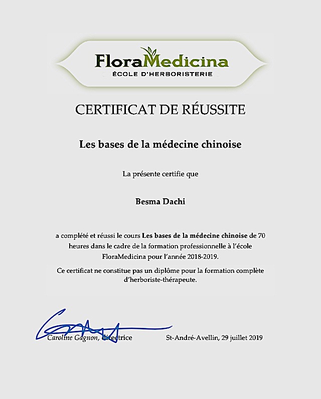 photo diplome BESMA DACHI