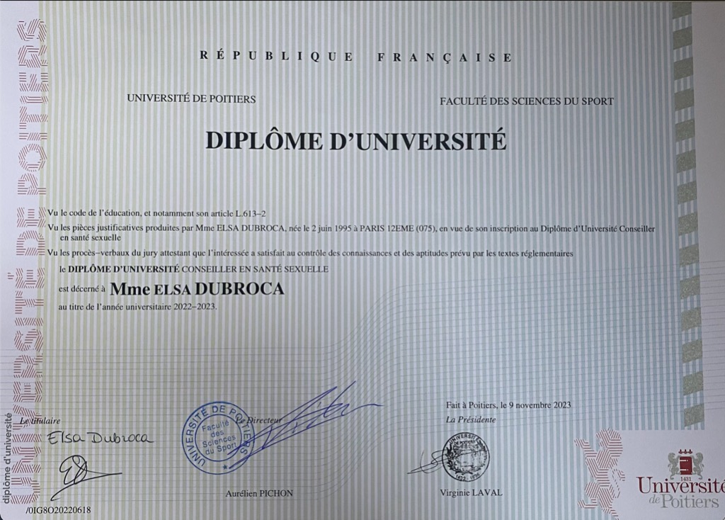 photo diplome Elsa Dubroca