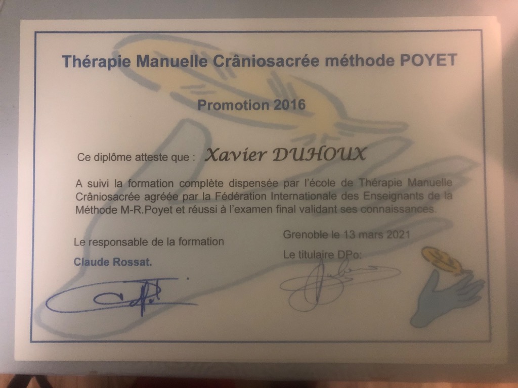photo diplome Xavier DUHOUX