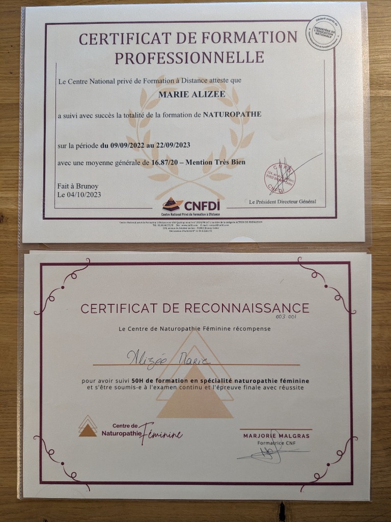 photo diplome Alizée MARIE 