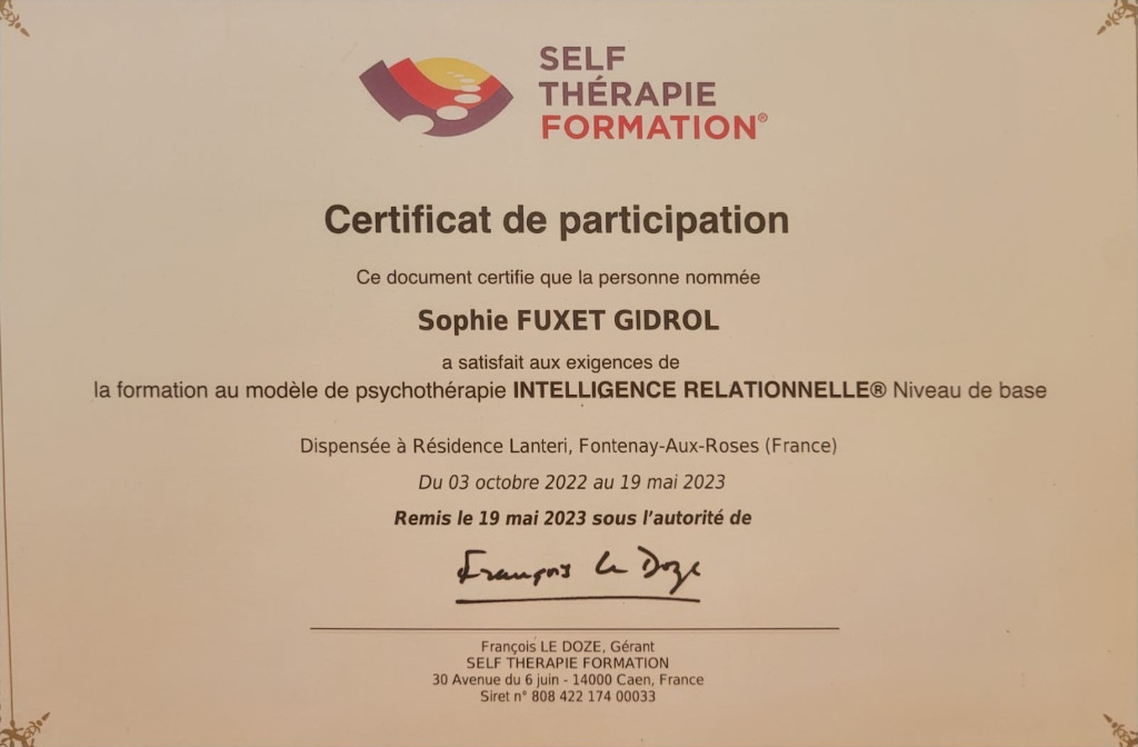 photo diplome Sophie GIDROL