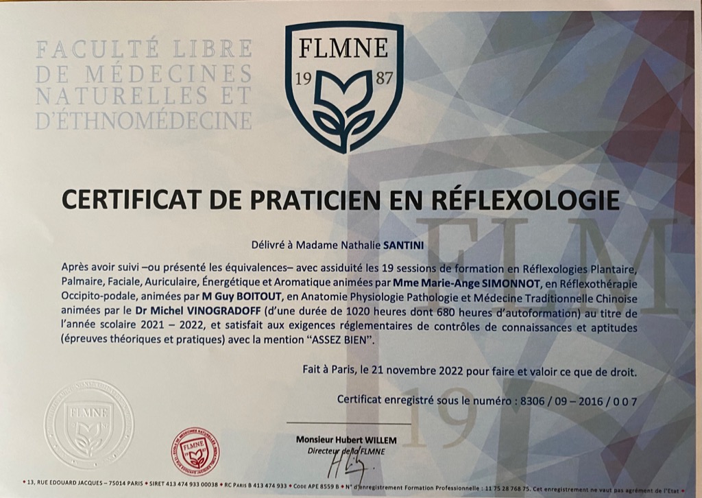 photo diplome NATHALIE SANTINI