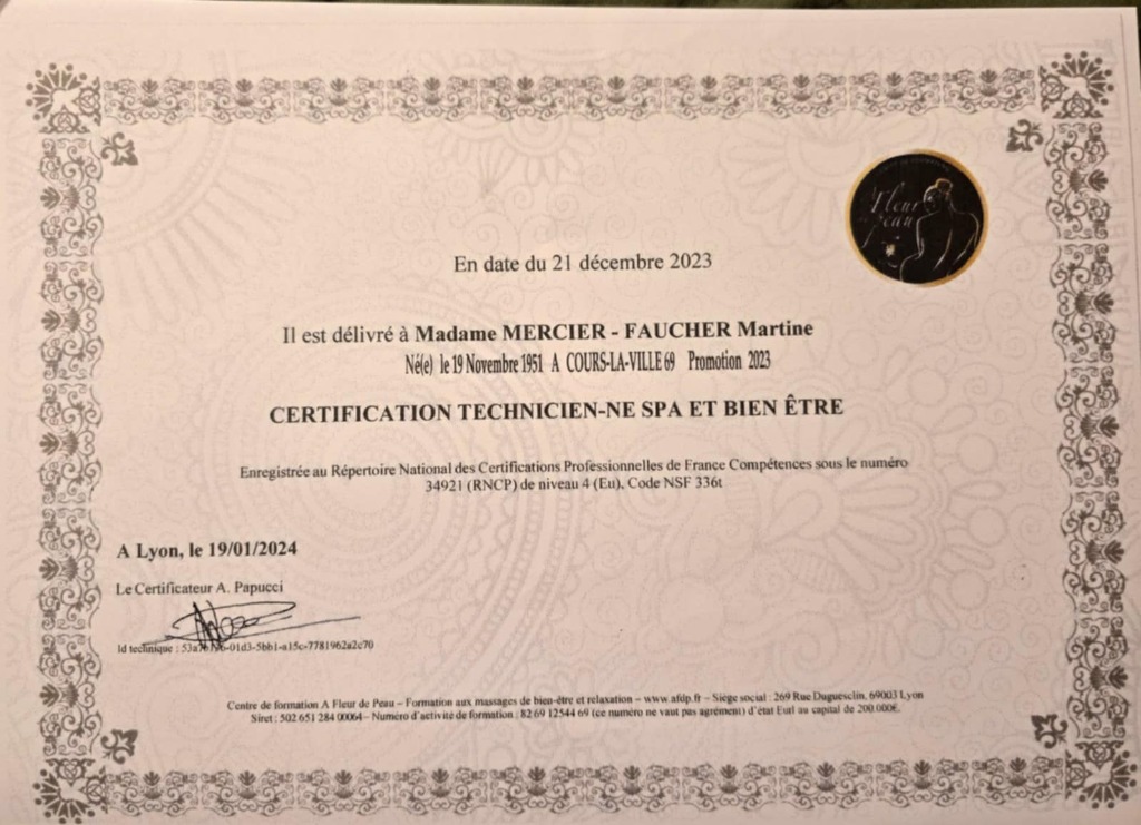 photo diplome SHAKTI.34 - Martine FAUCHER