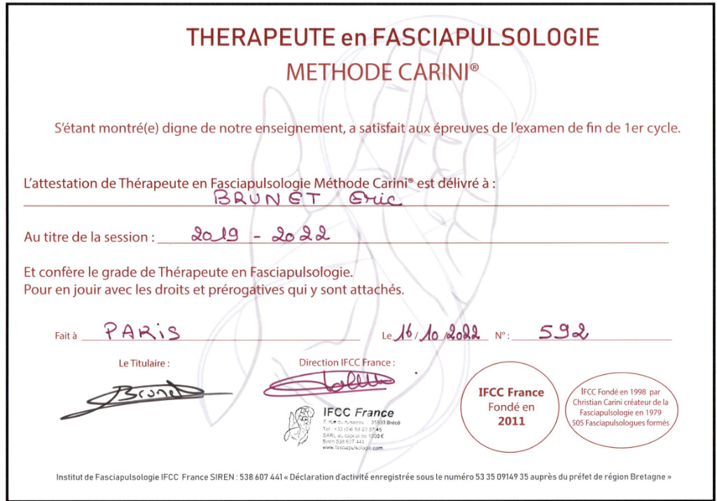 photo diplome Eric Brunet