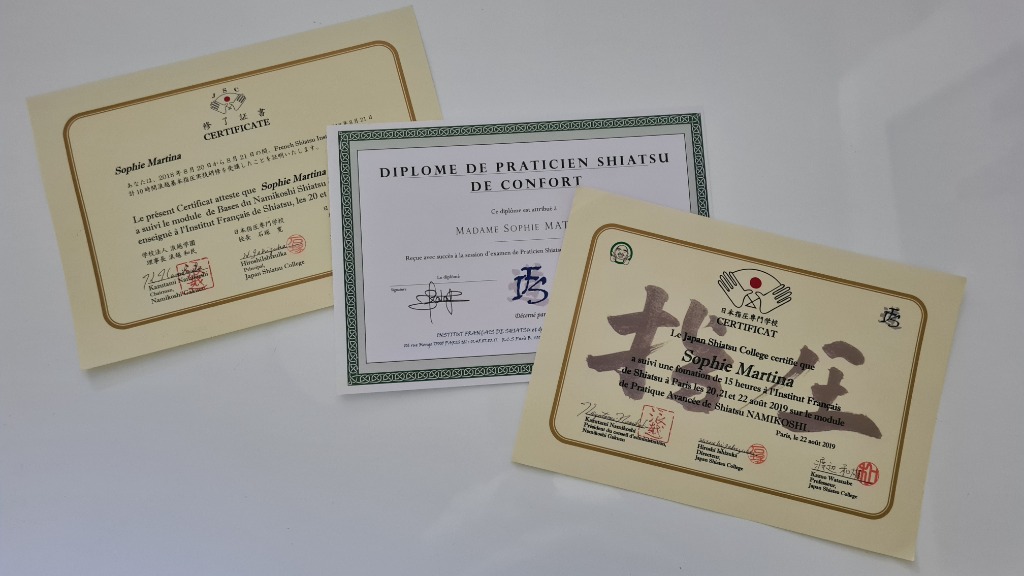 photo diplome Sérénity - Sophie Martina 